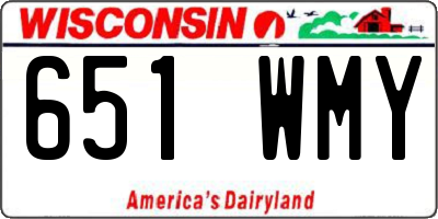 WI license plate 651WMY