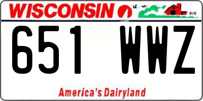 WI license plate 651WWZ
