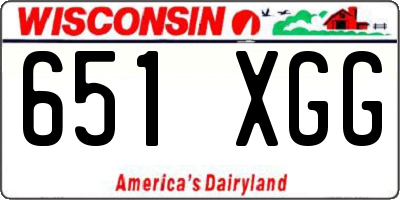 WI license plate 651XGG