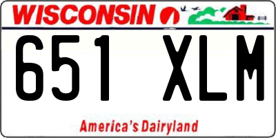 WI license plate 651XLM