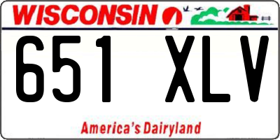 WI license plate 651XLV
