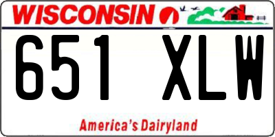 WI license plate 651XLW