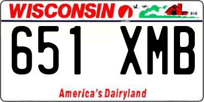 WI license plate 651XMB