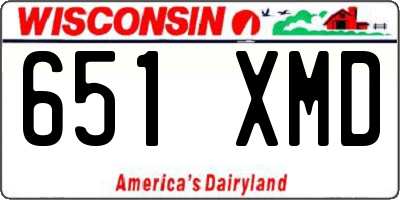 WI license plate 651XMD