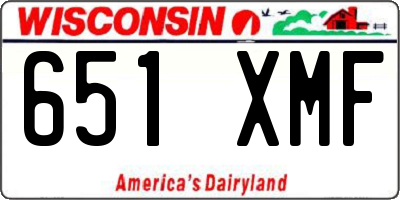 WI license plate 651XMF