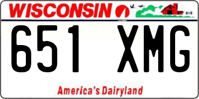 WI license plate 651XMG