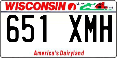 WI license plate 651XMH