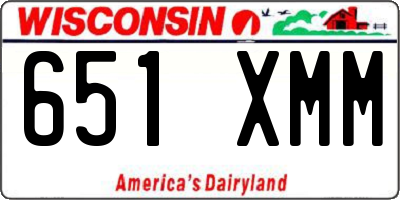 WI license plate 651XMM