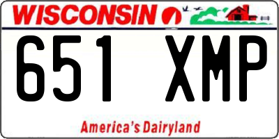 WI license plate 651XMP