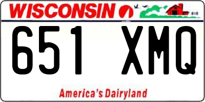 WI license plate 651XMQ