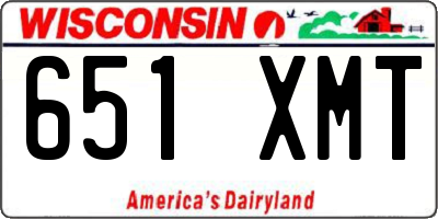WI license plate 651XMT