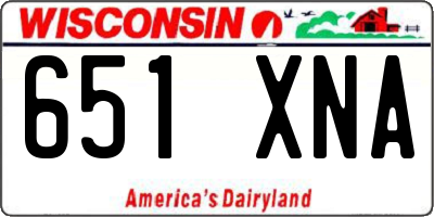 WI license plate 651XNA