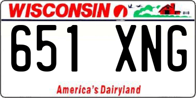 WI license plate 651XNG