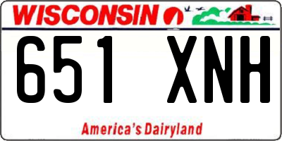 WI license plate 651XNH