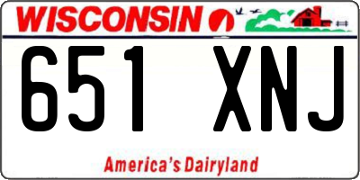 WI license plate 651XNJ