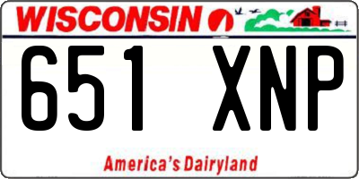 WI license plate 651XNP