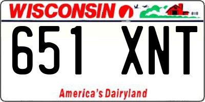 WI license plate 651XNT
