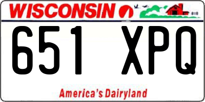WI license plate 651XPQ