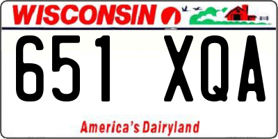 WI license plate 651XQA