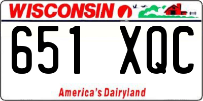 WI license plate 651XQC