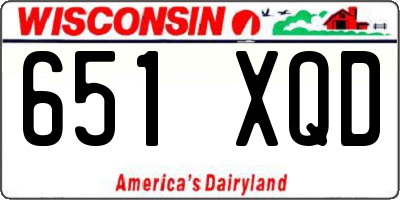 WI license plate 651XQD
