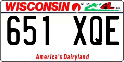 WI license plate 651XQE