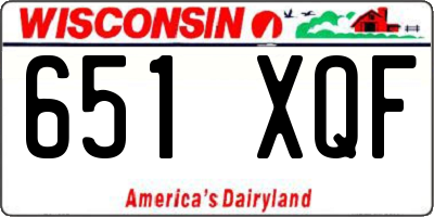 WI license plate 651XQF