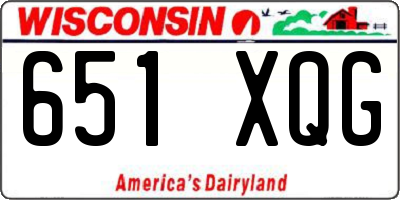 WI license plate 651XQG