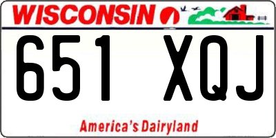 WI license plate 651XQJ