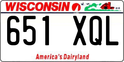 WI license plate 651XQL