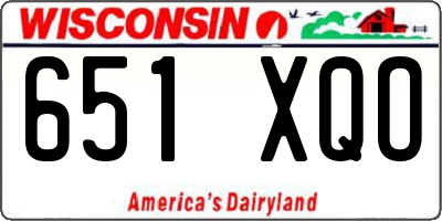 WI license plate 651XQO