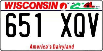 WI license plate 651XQV
