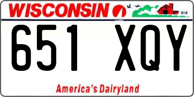 WI license plate 651XQY