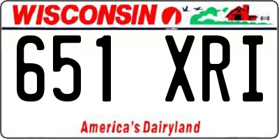 WI license plate 651XRI