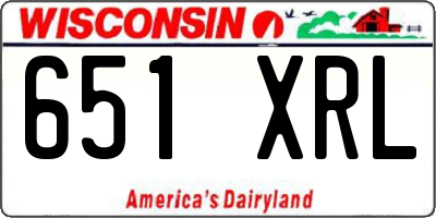WI license plate 651XRL