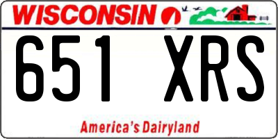 WI license plate 651XRS