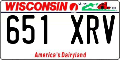 WI license plate 651XRV