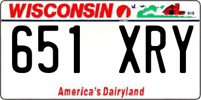 WI license plate 651XRY