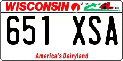 WI license plate 651XSA
