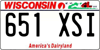 WI license plate 651XSI