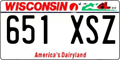 WI license plate 651XSZ