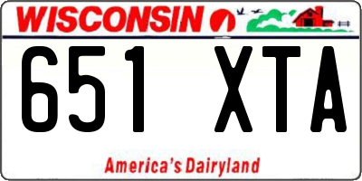 WI license plate 651XTA