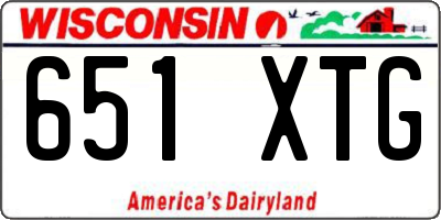 WI license plate 651XTG