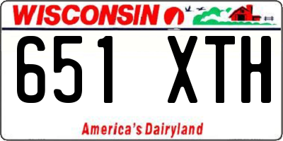 WI license plate 651XTH
