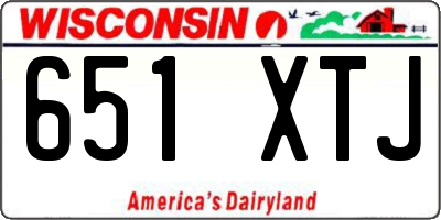 WI license plate 651XTJ