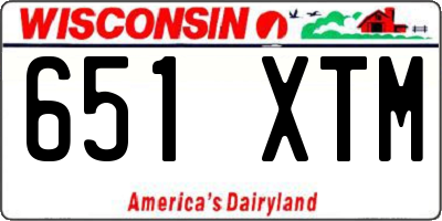 WI license plate 651XTM