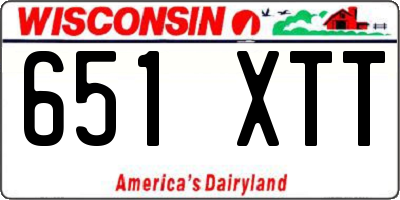 WI license plate 651XTT