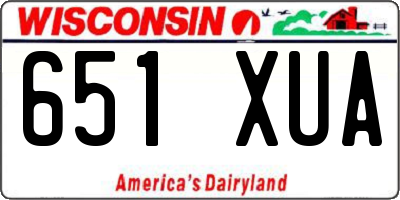 WI license plate 651XUA