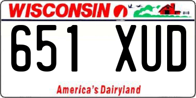 WI license plate 651XUD