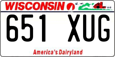 WI license plate 651XUG